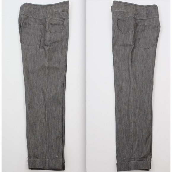 Chanel 10P jeans 42 US 10 gray high waist 3 button gray distressed 2010 - Picture 12 of 16